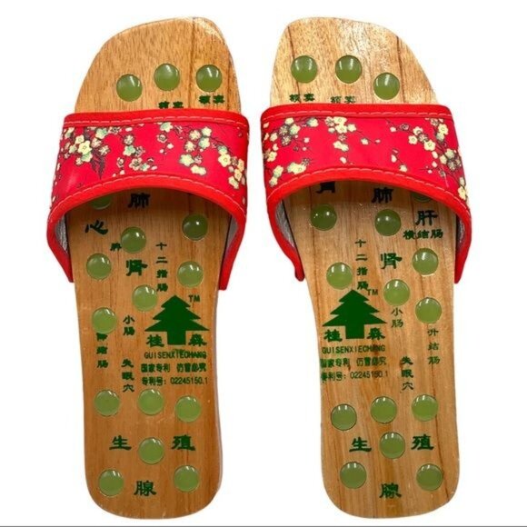 Guisenxiechang Sandals Reflexology Therapy Message Wooden - Picture 4 of 13